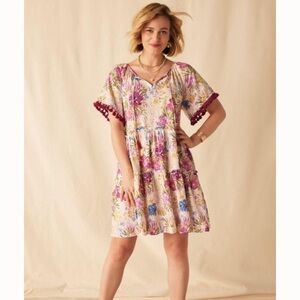 NWT Matilda Jane - Aloha Palm Printed Ruffle Sleeve Dress